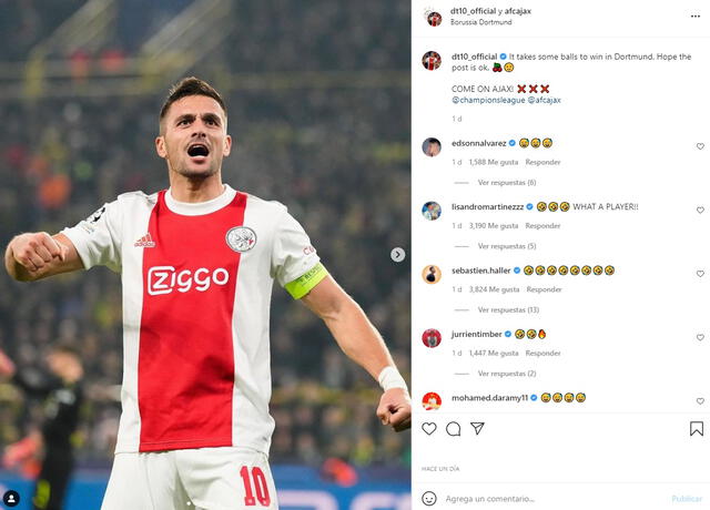 Dusan Tadic envió un mensaje y provocó las risas de sus compañeros y seguidores.