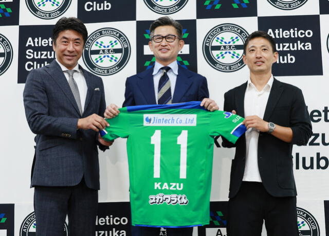  Kazuyoshi Miura fichó en el 2024 por el Atletico Suzuka Club. Foto: AFP   