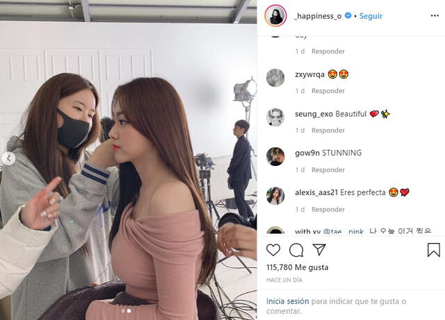 Comentarios en el Instagram de Mina.