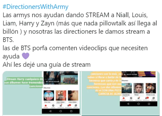 ARMY, BTS, one direction, directioners