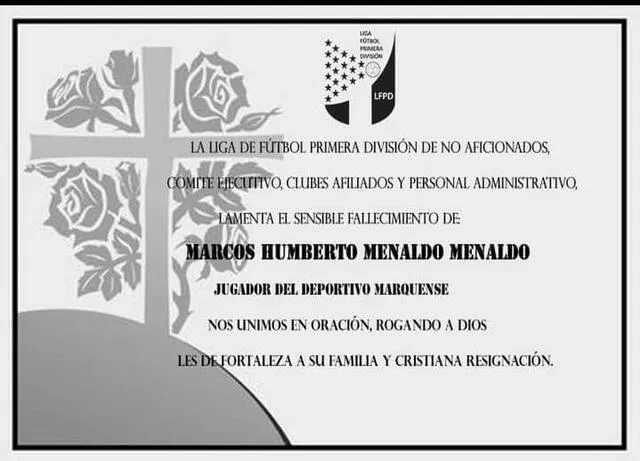 Mensaje de la segunda división guatemalteca. Foto: LFPD
