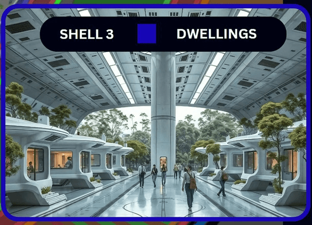 La nave constaría de viviendas adaptadas para la población de la nave. Foto: Chrysalis   