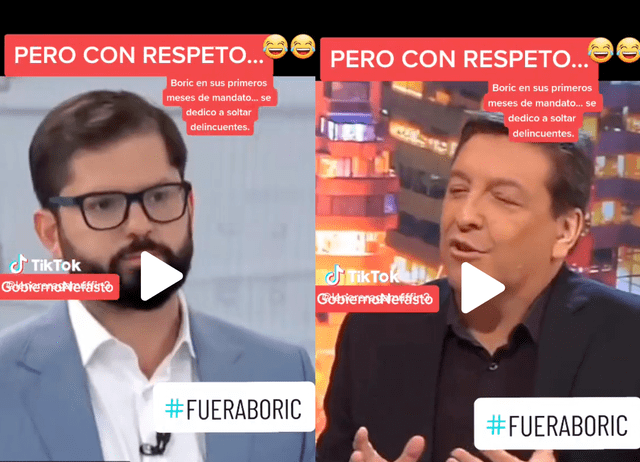 Video de supuesta conversación entre Julio César Rodríguez y Gabriel Boric. Foto: captura LR/Tik Tok.   