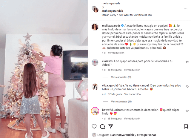  Melissa Paredes disfruta al máximo de su tiempo en familia. Foto: Instagram 