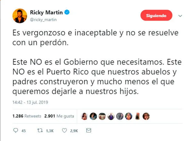 Ricky Martin exige la renuncia del gobernador de Puerto Rico por insultarlo [FOTOS]
