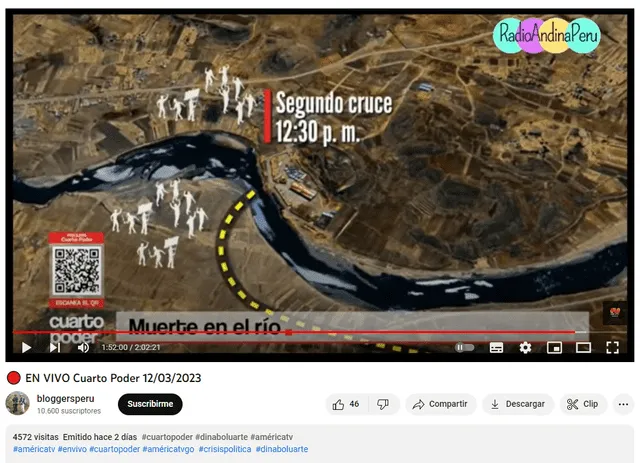  La zona del cruce del río Ilave fue reportada también por Cuarto Poder. Foto: captura en Youtube / Cuarto Poder.    