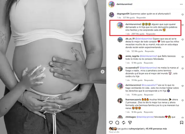Darinka Ramírez le responde a seguidoras. Foto: Instagram.   
