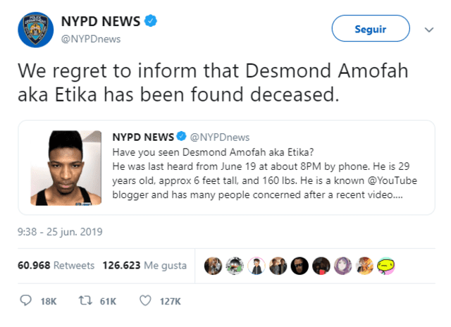 Youtuber Etika fue encontrado muerto en Nueva York.