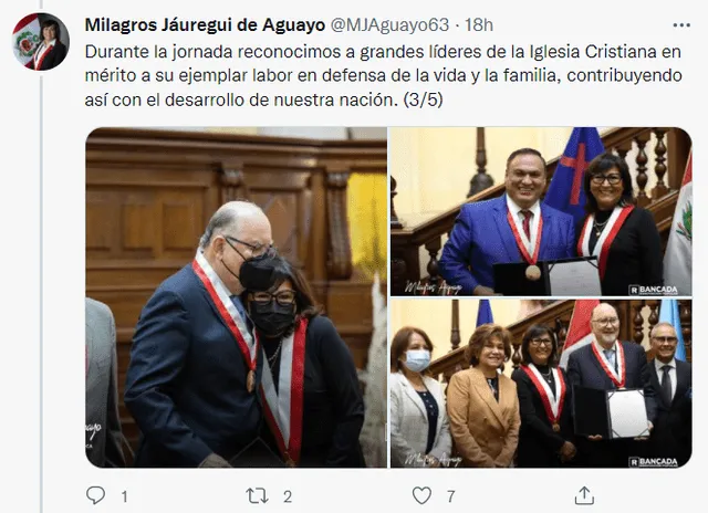 Foto: Twitter/Milagros Jáuregui