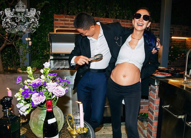 Hangeng y su esposa Celina anuncian embarazo. Foto: vía Twitter