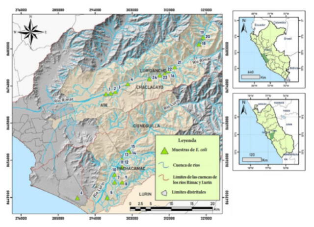 Se recogieron muestras de 24 puntos de cinco distritos de Lima Este. Foto: Universidad Científica del Sur   