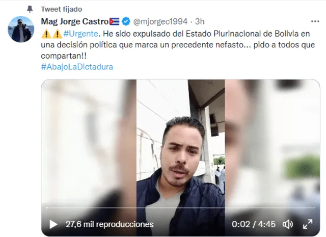 ¿Quién es Magdiel Jorge Castro y por qué fue expulsado de Bolivia?