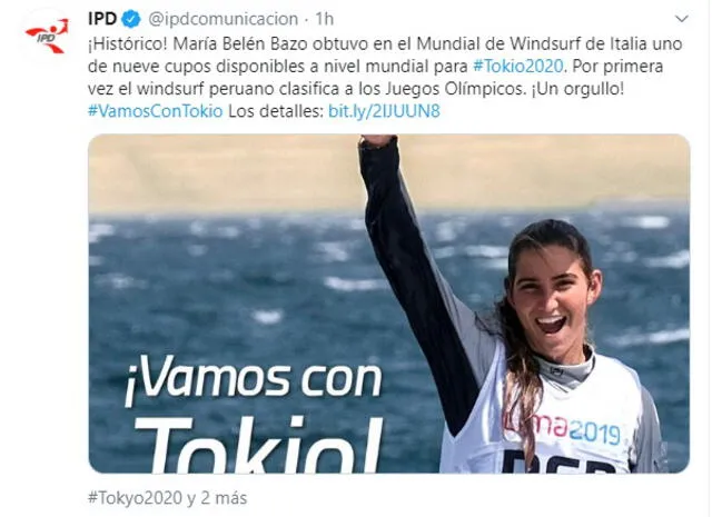 Tokio 2020: María Belén Bazo logró clasificar a los Juegos Olímpicos.