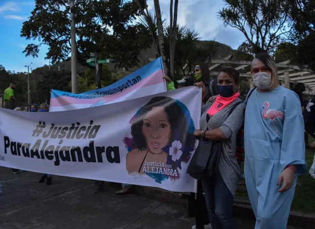 El sábado 4 de julio, decenas de personas salieron a marchar contra la muerte de Alejandra en Colombia. Foto: Facebook David Pirachicán Ávila