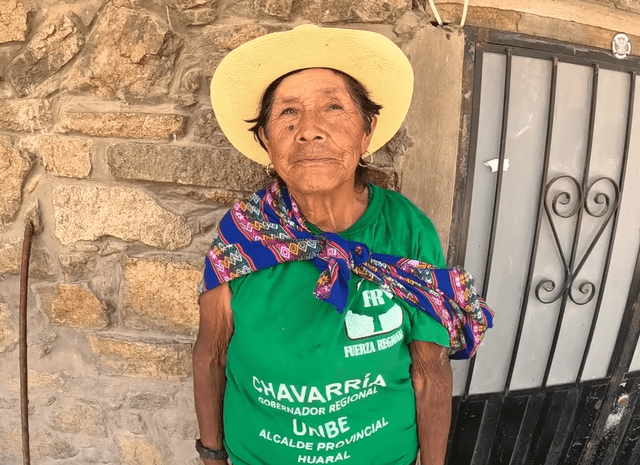 Amelia Salas, exhabitante del pueblo de Pampas. Foto: captura de youtube/Max CQ   