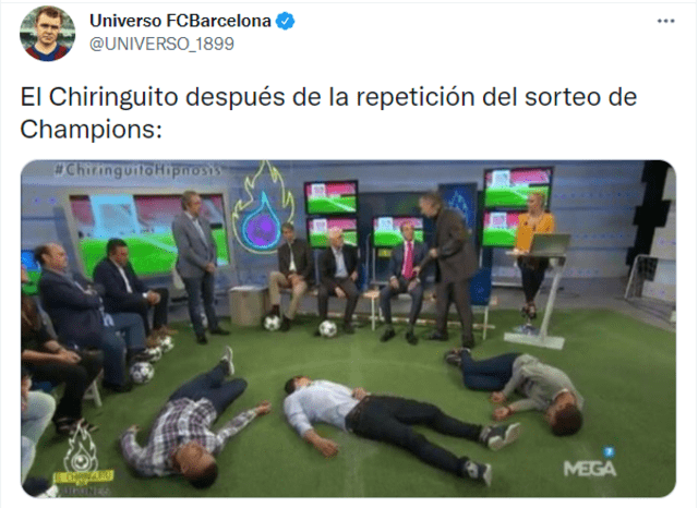 Divertidas imágenes sobre el sorteo fallido de la Champions League. Foto: captura de Twitter Divertidas imágenes sobre el sorteo fallido de la Champions League. Foto: captura de Twitter