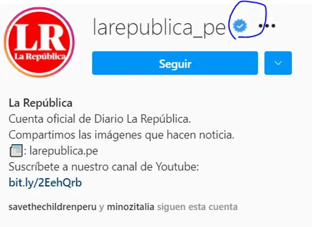 Cómo se verifica perfil oficial en Instagram. Foto: captura Instagram