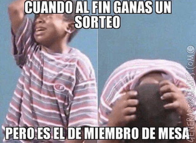 Memes por ser miembro de mesa. Foto: captura de pantalla.