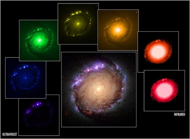 Imagen a color de una galaxia