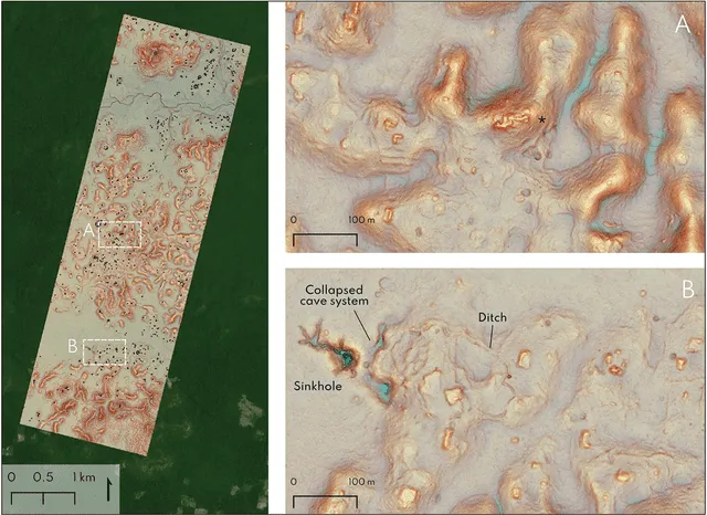 La ciudad maya Valeriana fue encontrada en la selva de Campeche, México, gracias a la tecnología LiDAR, la cual permite mapear estructuras ocultas bajo la vegetación. Foto: Lucas Auld-Thomas   