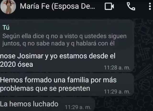 María Fe Saldaña defiende su romance con Josimar.   