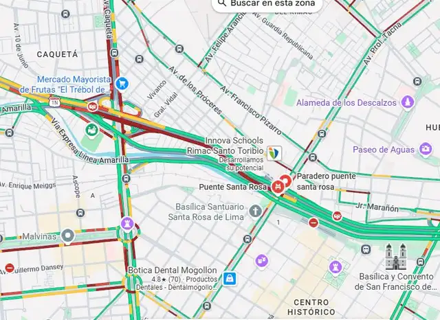 Tráfico en la vía Evitamiento tras accidente de tránsito