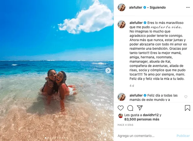 Alessandra Fuller en Instagram