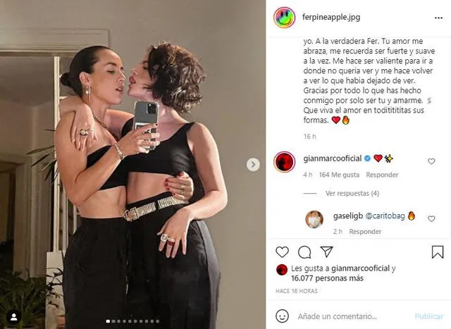 Gian Marco respalda a su hija. Foto: Fernanda Piña/Instagram