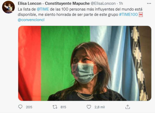 Elisa Loncon constituyente mapuche