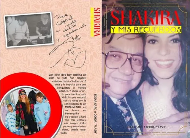 Portada oficial del libro "Shakira y mis recuerdos", que será publicado en el mes de mayo. Foto: Edgar García Ochoa "Flash".   