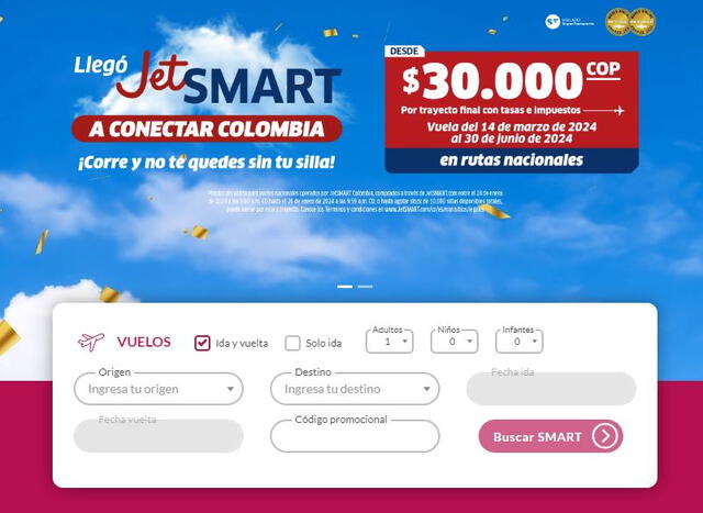 jetsmart | vuelos baratos | vuelos colombia