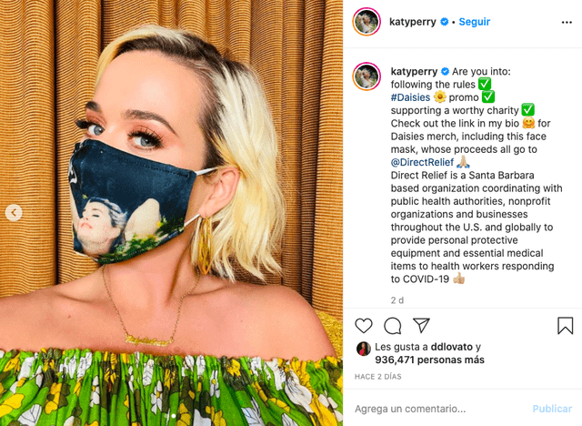 Katy Perry en Instagram