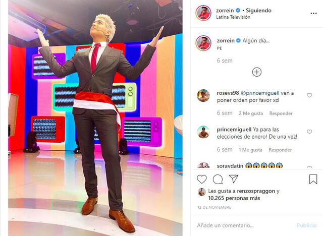 Zorro Zupe reacciona a comentario de Mario Irivarren en Instagram