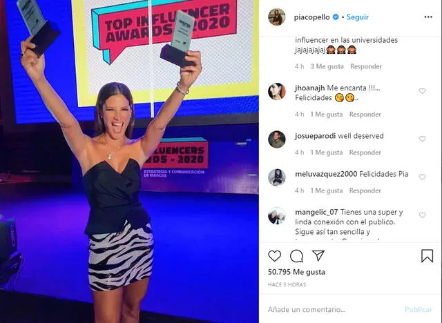 María Pía Copello en Instagram
