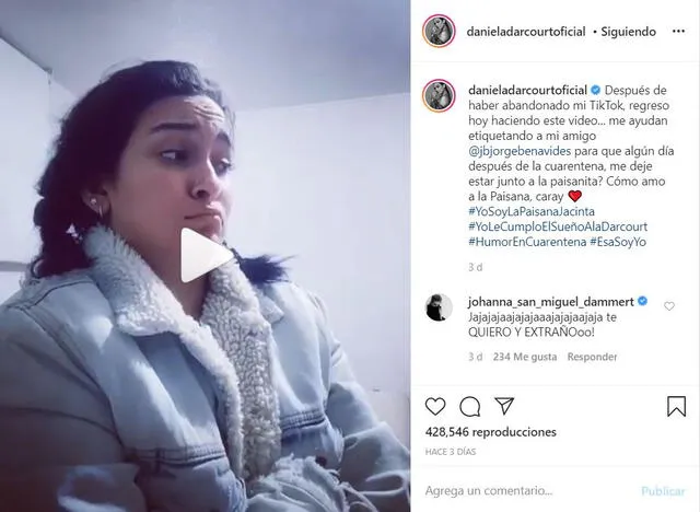 Instagram de Daniela Darcourt