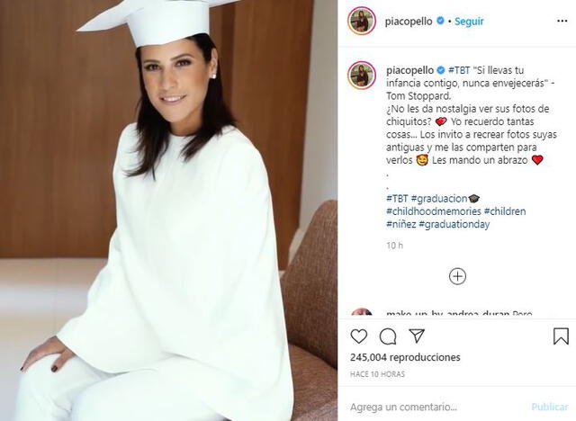 María Pía Copello en Instagram