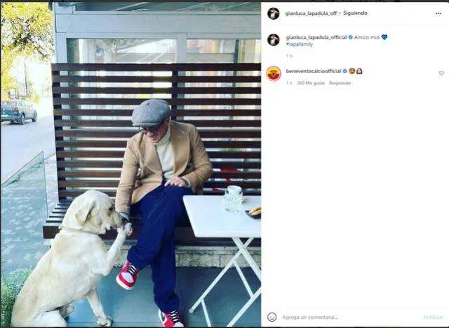 Lapadula compartió este tierno post en su cuenta de Instagram.