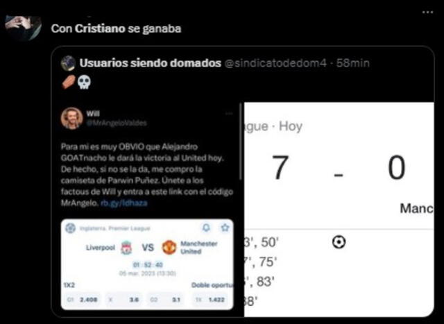  Tuit sobre Cristiano Ronaldo. Foto: captura de Twitter    