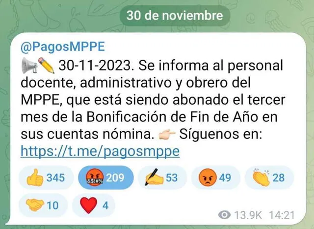 Bono de 1.516 bolívares del MPPE: ¿quiénes lo reciben y cómo obtener el PAGO? | PagosMPPE | Telegram