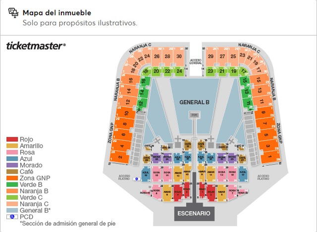  El concierto de Shakira se dará en el&nbsp;Estadio GNP Seguros. Foto: Ticketmaster   