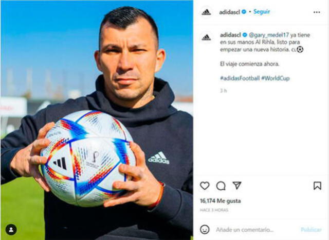 Gary Medel fue mundialista con Chile en Sudáfrica 2010 y Brasil 2014. Foto: Instagram Adidas Chile