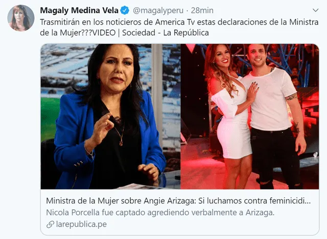 Magaly Medina revelará más pruebas sobre presunta agresión de Nicola Porcella a Angie Arizaga