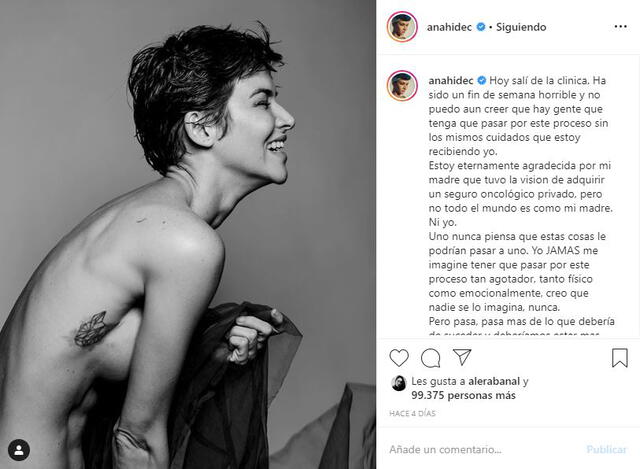 Anahí de Cárdenas reclama por sistema de salud en Instagram