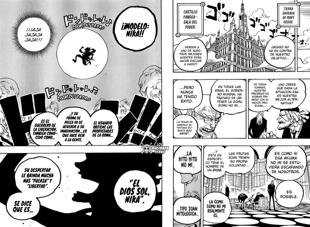 NOVIDADES A FRUTA DO LUFFY É A FRUTA ZOAN Hito Hito no Mi (Fruta do Humano)  Mitológica – Modelo Nika , foi mostrado nos spoilers do novo manga , com  essa fruta