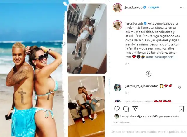 Jesús Barco dedica mensaje a Melissa Klug Jesús Barco dedica mensaje a Melissa Klug