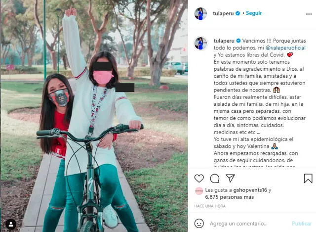 Tula Rodríguez anunció en sus redes sociales que ya se recuperó de la COVID-19. Foto: Tula Rodríguez Instagram
