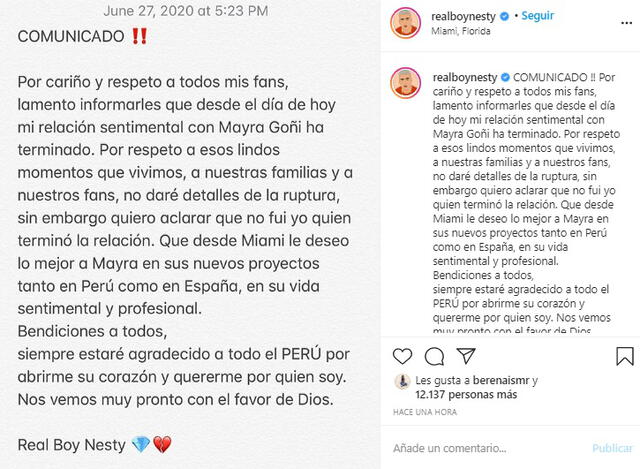 Nesty en Instagram