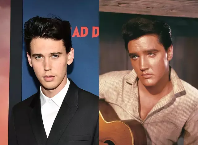 Elvis: Austin Butler y Elvis Presley