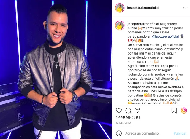 Cantante de Combinación de La Habana confirmó su participación en La voz Perú