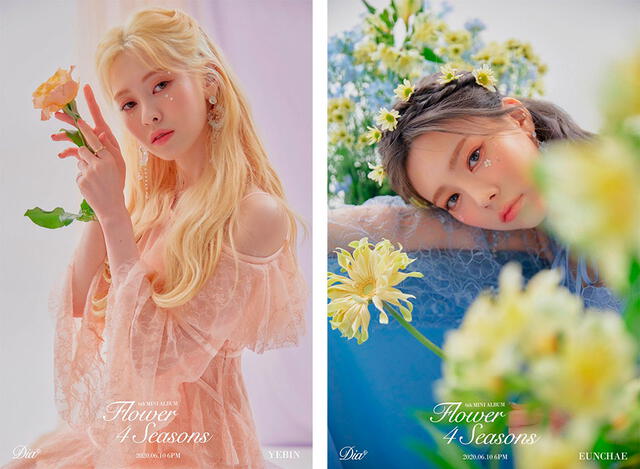 DIA: YEBIN  y EUNCHAE  en photo concept del sexto mini-álbum ‘Flower 4 Seasons’.
